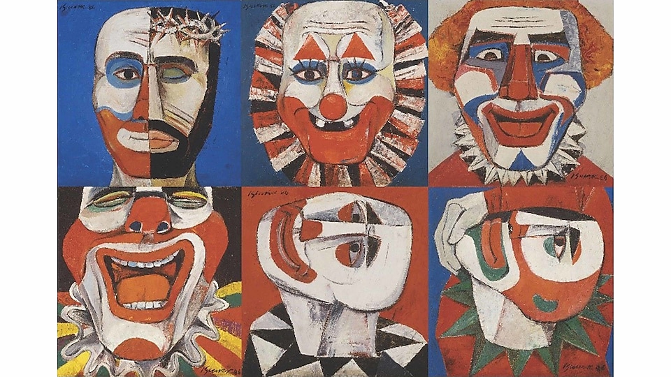 6 Clowns – Oil on Canvas – Joey and Eileen de Leon Collection